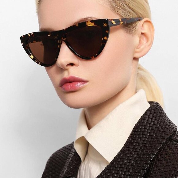Bottega Veneta BV1018S 006 Cat Eye Sunglasses - Brown Ivory Havana\\Brown main image 6